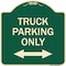 Signmission Reserved Parking Truck Parking W/ Bidirectional Arrow Heavy-Gauge Alum Sign, 18" x 18", G-1818-23031 A-DES-G-1818-23031 - alternate 1